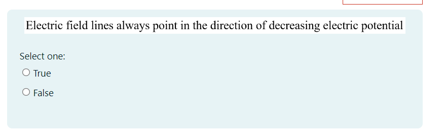 Solved Electric field lines always point in the direction of | Chegg.com