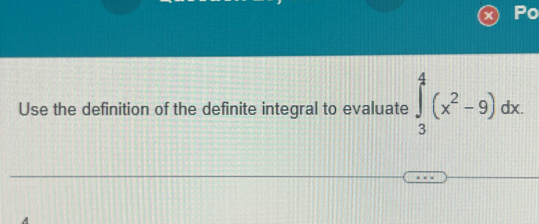 Solved Use the definition of the definite integral to | Chegg.com