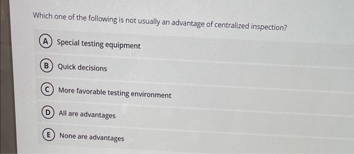 Solved Which one of the following is not usually an | Chegg.com