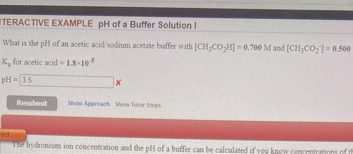 Solved ITERACTIVE EXAMPLE pH of a Buffer Solution What is | Chegg.com