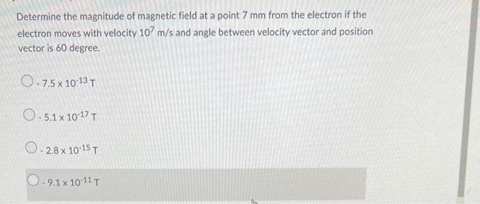 Solved Determine the magnitude of magnetic field at a point | Chegg.com