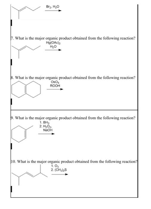 Solved 2. Which of the following alcohols can not be made as