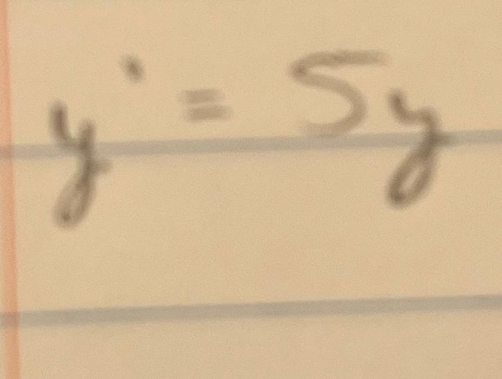 Solved y'=5y | Chegg.com