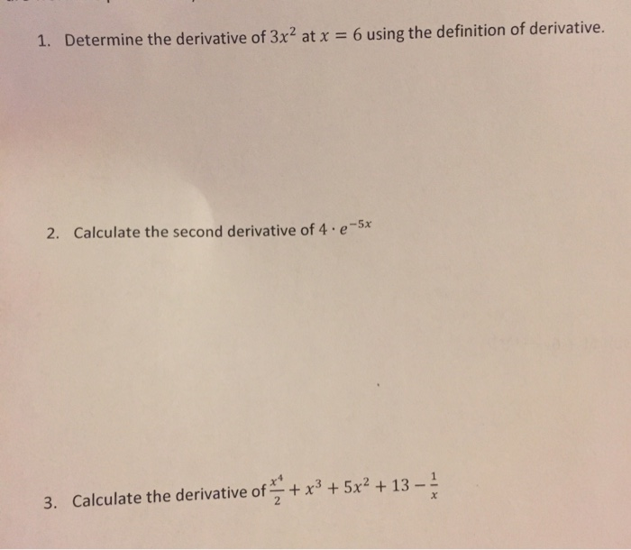 derivative of x 2 3x 6