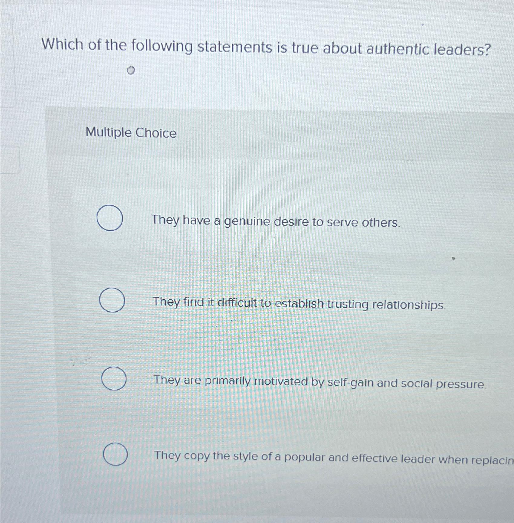 Solved Which of the following statements is true about | Chegg.com