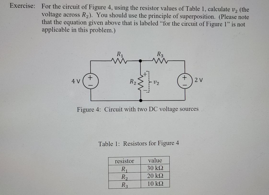Solved Exercise: For the circuit of Figure 4, using the | Chegg.com