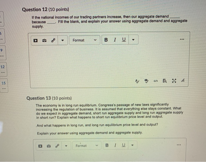 Solved Question 12 (10 points) If the national incomes of | Chegg.com