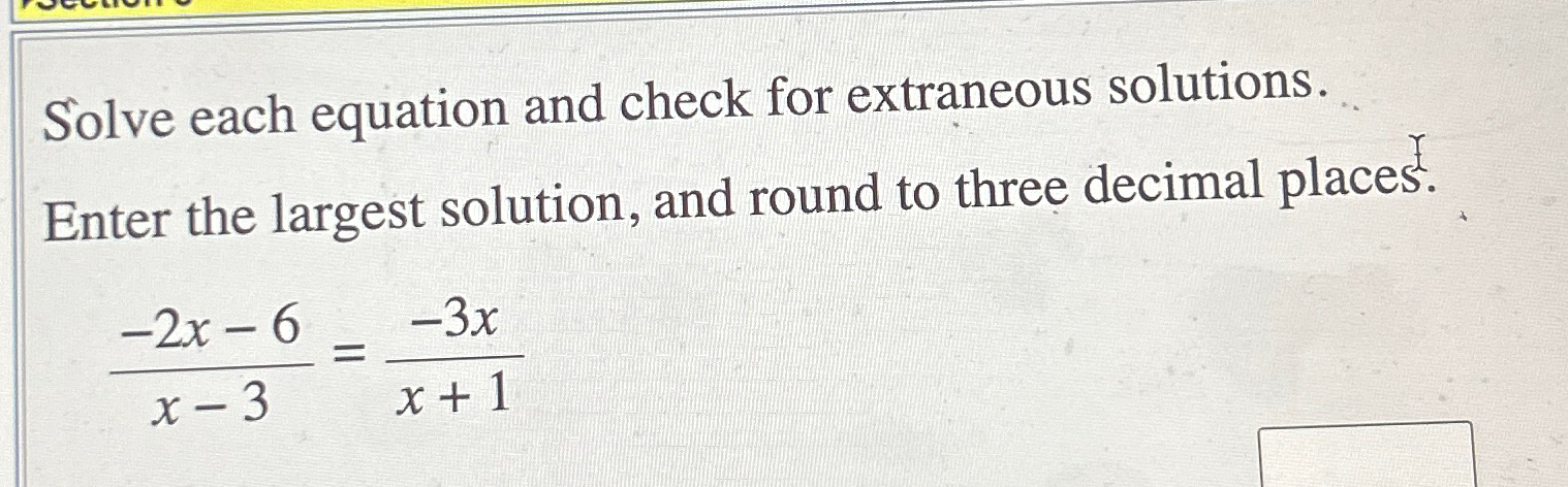 Solve each equation and check for extraneous | Chegg.com