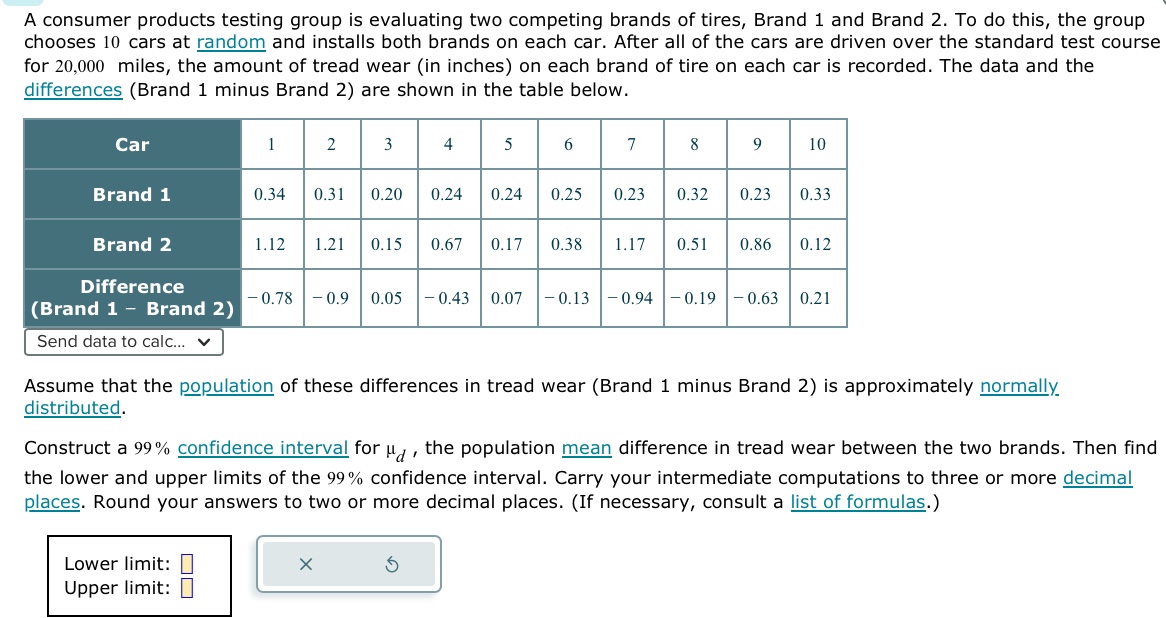 Solved A consumer products testing group is evaluating two