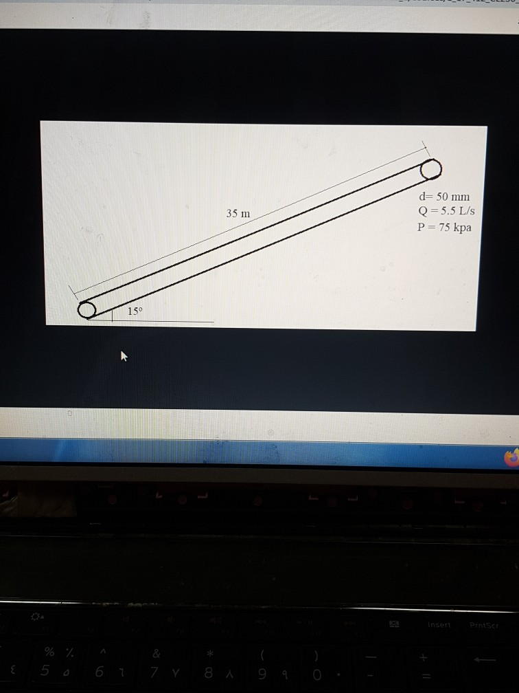 Solved . A 50 mm diameter tube has a length of 35 m and | Chegg.com