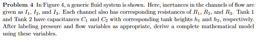 Solved Problem 4 In ﻿Figure 4, ﻿a generic fluid system is | Chegg.com