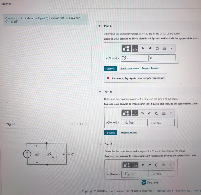 Solved Item 6 Consider The Circuit Shown In (Figure 1). | Chegg.com