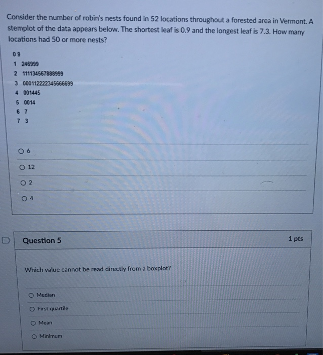 Solved Question 6 1 pt The results of an experiment in which | Chegg.com