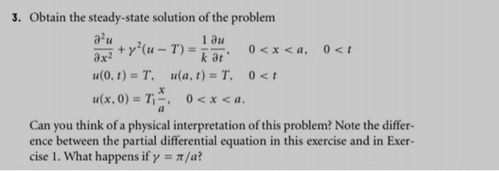 Solved 3. Obtain the steady-state solution of the problem | Chegg.com