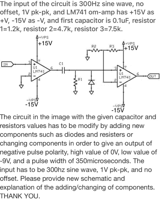 The Input Of The Circuit Is 300hz Sine Wave No Chegg Com