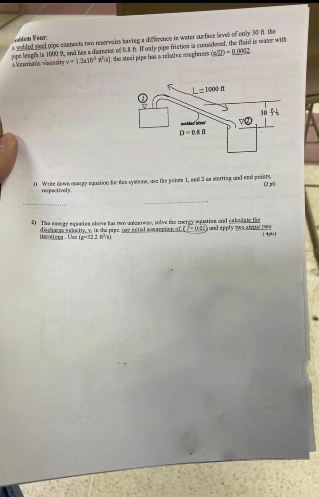 Solved Problem Four: A Welded Steel Pipe Connects Two | Chegg.com