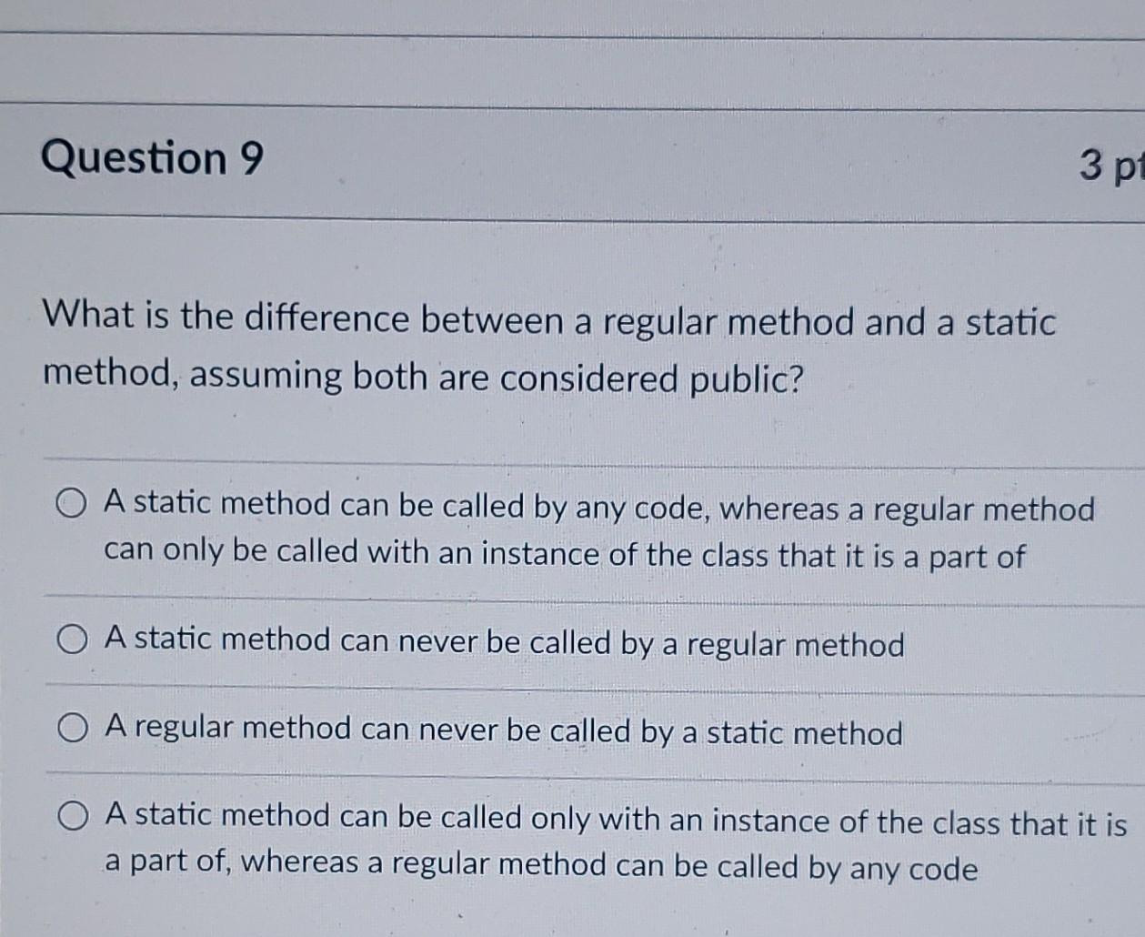 Solved Question 9 Зр What is the difference between a | Chegg.com