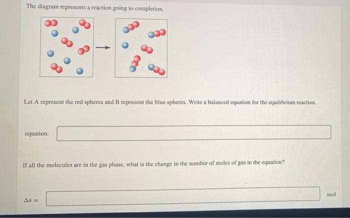 Solved The diagram represents a reaction going to completion | Chegg.com