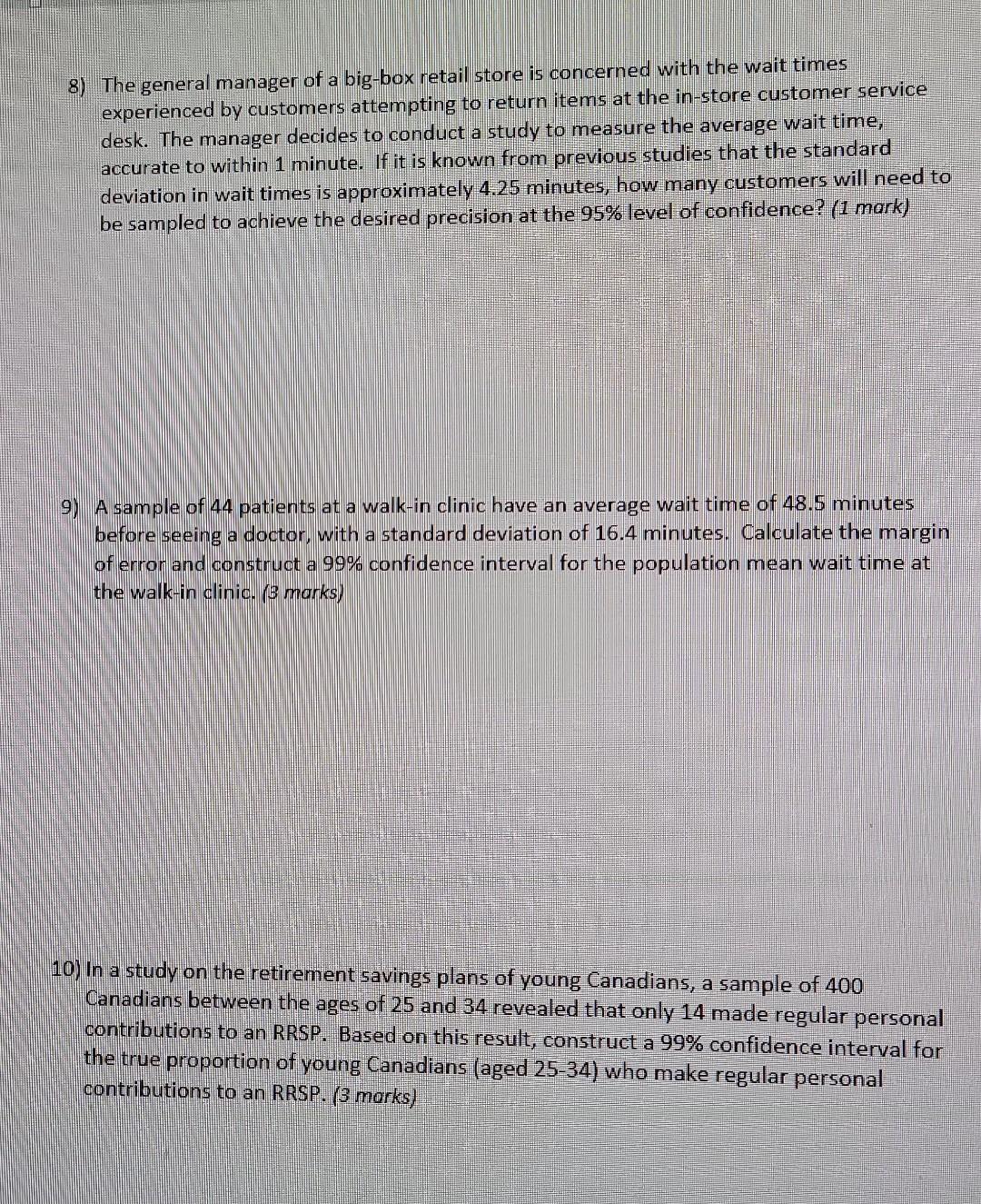 Solved 8) The general manager of a bigbox retail store is