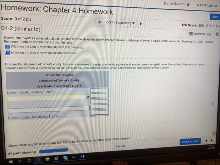 Solved Jazmin Siqueiros 9 30 19 1 28 Pm Homework Chapt