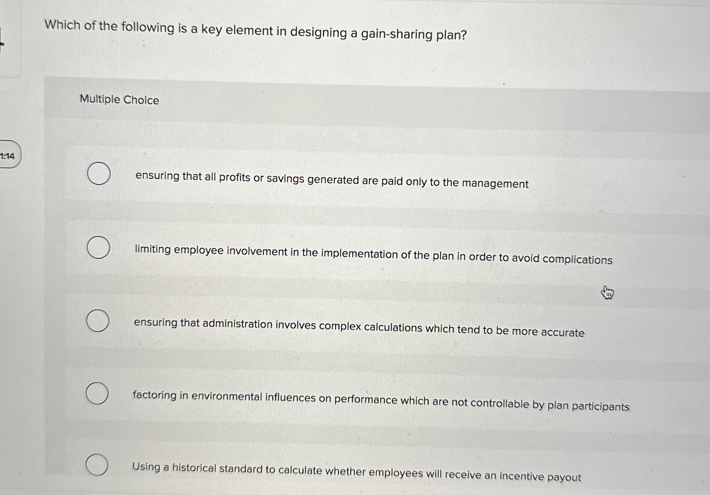 Solved Which of the following is a key element in designing | Chegg.com