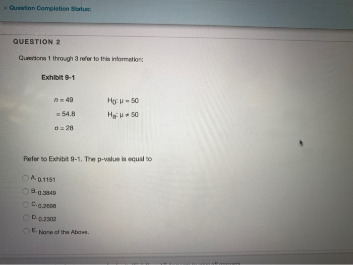 Solved QUESTION 1 Questions 1 through 3 refer to this | Chegg.com