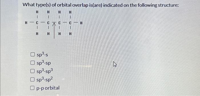 Solved What type(s) of orbital overlap is(are) indicated on | Chegg.com