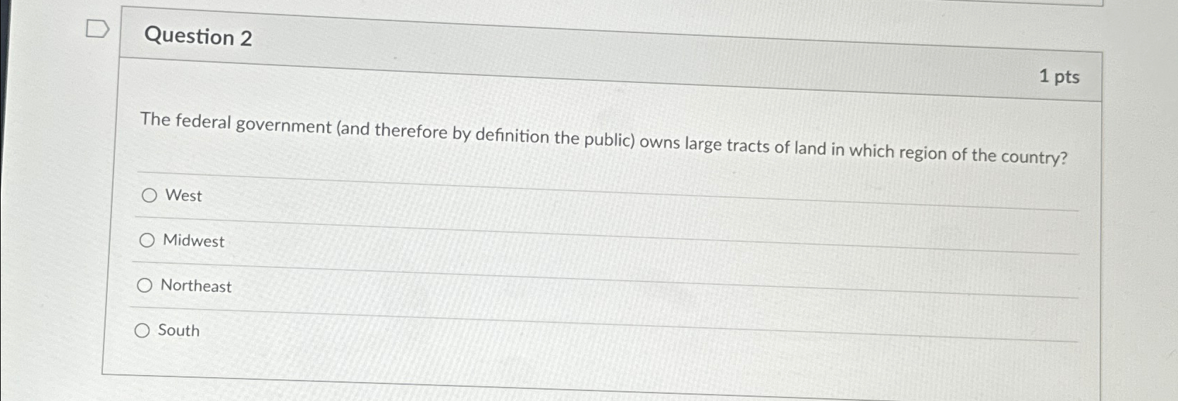 Solved Question 21ptsThe federal government (and therefore | Chegg.com