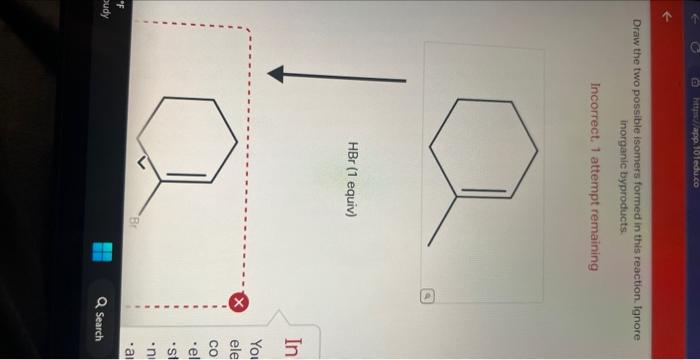 Solved Draw The Two Possible Isomers Formed In This | Chegg.com