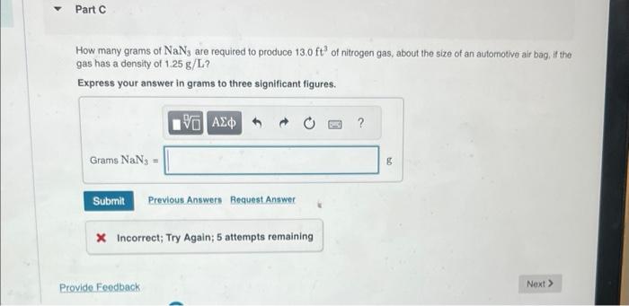 Solved How Many Grams Of Nan Are Required To Produce Chegg Com