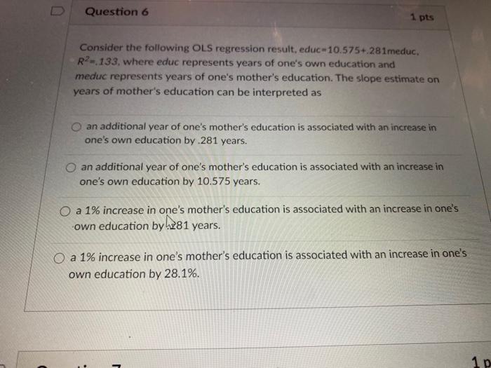 Solved are undefined 1 pts D Question 4 Consider the | Chegg.com