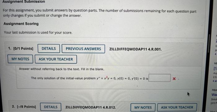 Solved For this assignment, you submit answers by question | Chegg.com