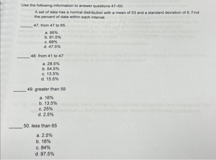 Solved Use The Following Information To Answer Questions | Chegg.com