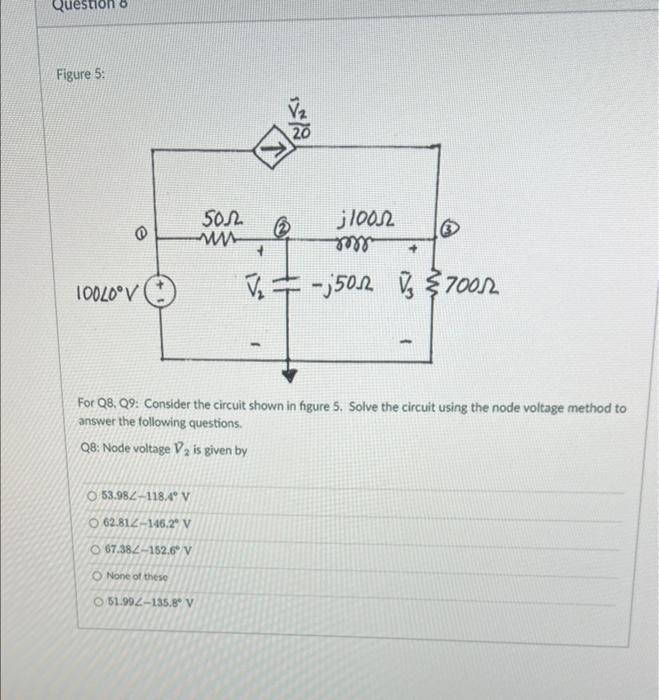 Solved Figure 5 : For Q8, Q9: Consider The Circuit Shown In | Chegg.com