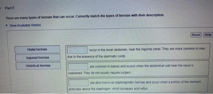 Solved Part C There are many types of injuries that may be | Chegg.com