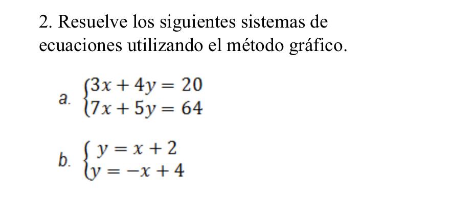 Solved Resuelve Los Siguientes Sistemas De Ecuaciones | Chegg.com