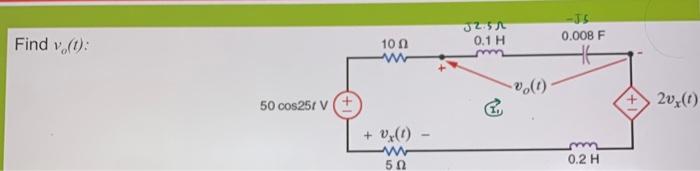 Solved Find Vo(t) : | Chegg.com