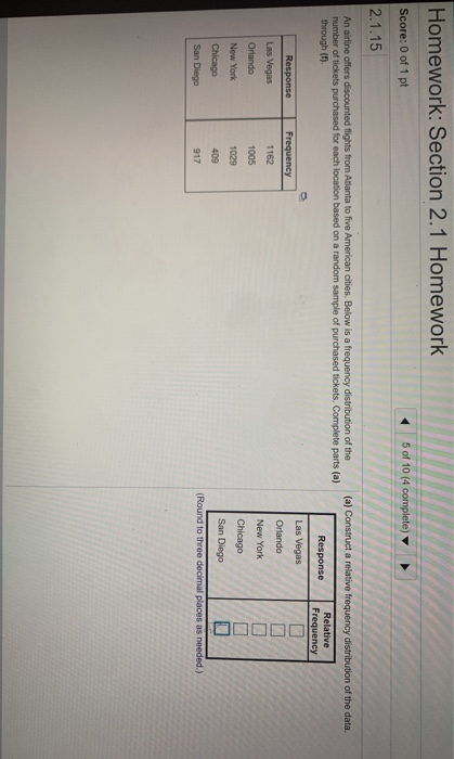 Solved Homework: Section 2.1 Homework Score: 0 of 1 pt | Chegg.com