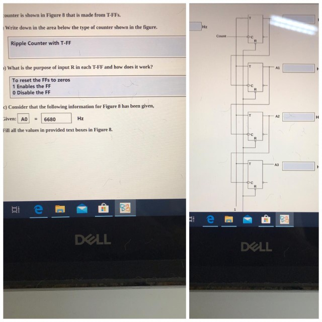 Solved counter is shown in Figure 8 that is made from T-FFs. | Chegg.com