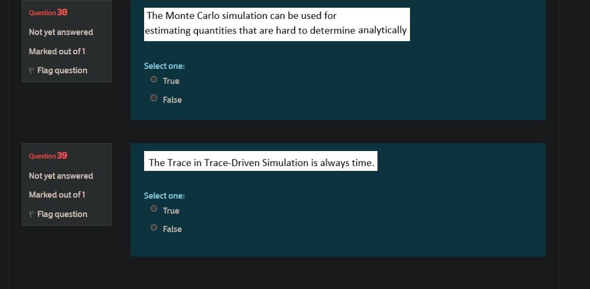 Solved The Monte Carlo simulation can be used for estimating | Chegg.com