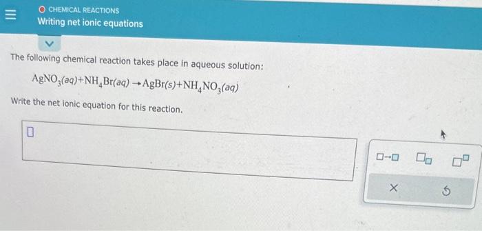 Solved The following chemical reaction takes place in | Chegg.com
