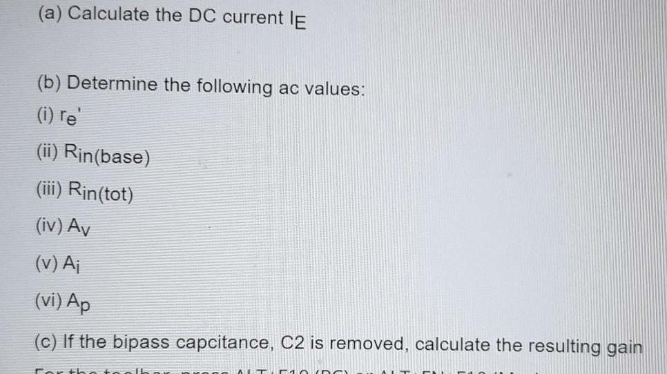 Solved Consider the amplifier shown in Fig. 1. V cc +12 V | Chegg.com