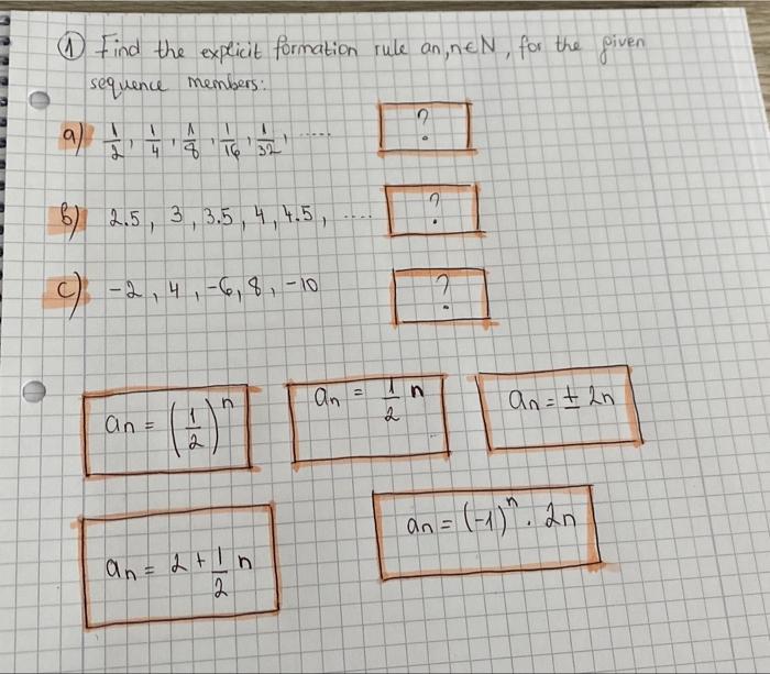 Solved (1) Find the explicit formation rule an, n∈N, for the | Chegg.com