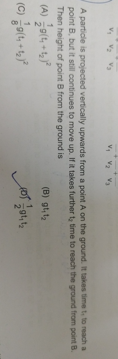 Solved A particle is projected vertically upwards from a | Chegg.com