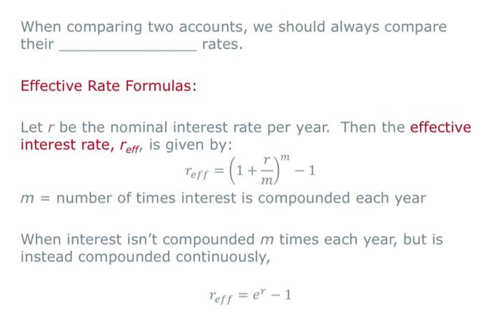 Solved When comparing two accounts, we should always compare | Chegg.com