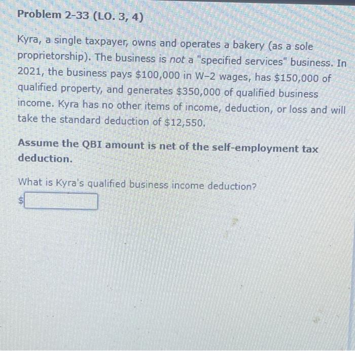 Solved Problem 233 (LO. 3, 4) Kyra, a single taxpayer, owns