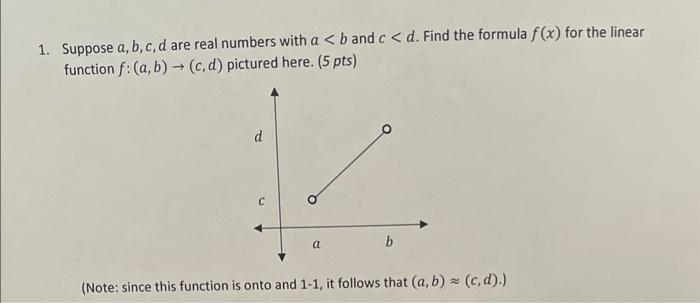 Solved 1. Suppose A,b,c,d Are Real Numbers With A | Chegg.com