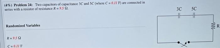 Solved 4 Problem 24 Two Capacitors Of Capacitance 3C Chegg Com   Image