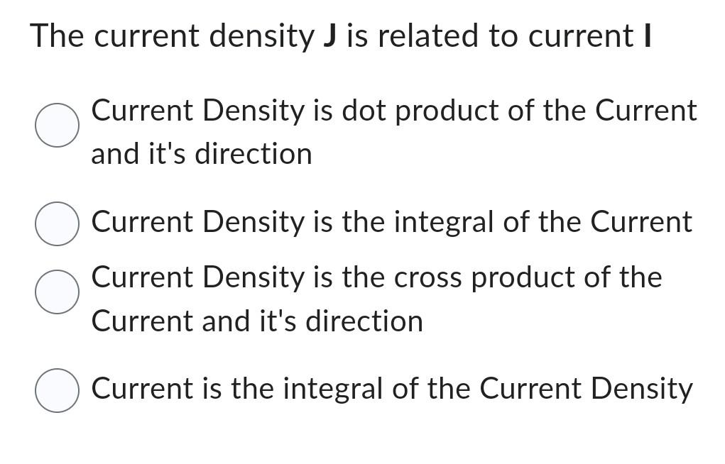 Solved The Current Density J Is Related To Current I Current | Chegg.com