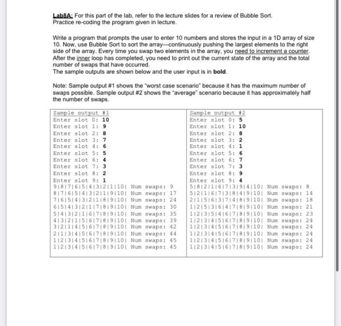 Solved Lab&A: For this part of the lab, refer to the lecture | Chegg.com